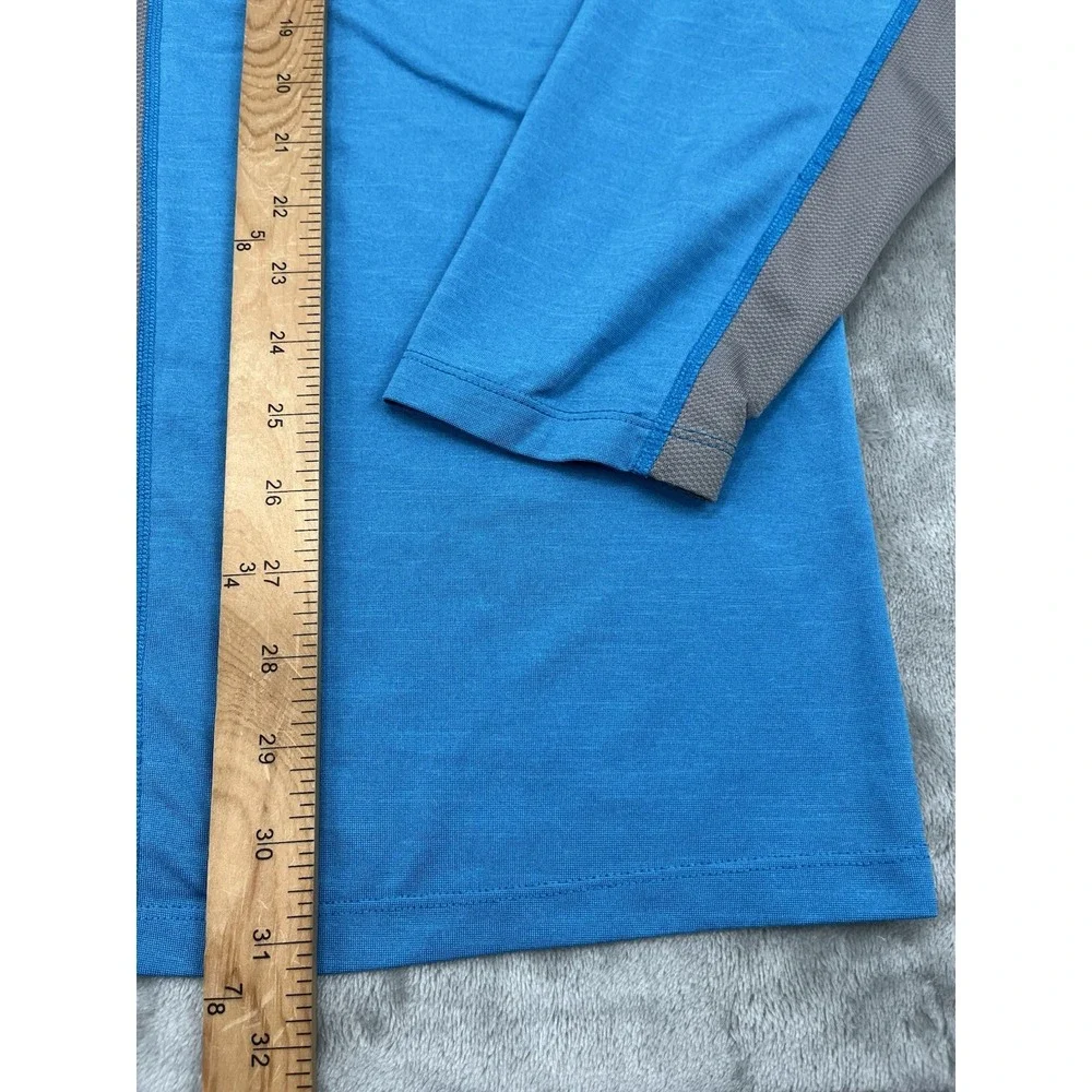 The North Face 1/4 Zip Shirt Men XL  Blue Gray Flash Dry Stretch Lightweight Run